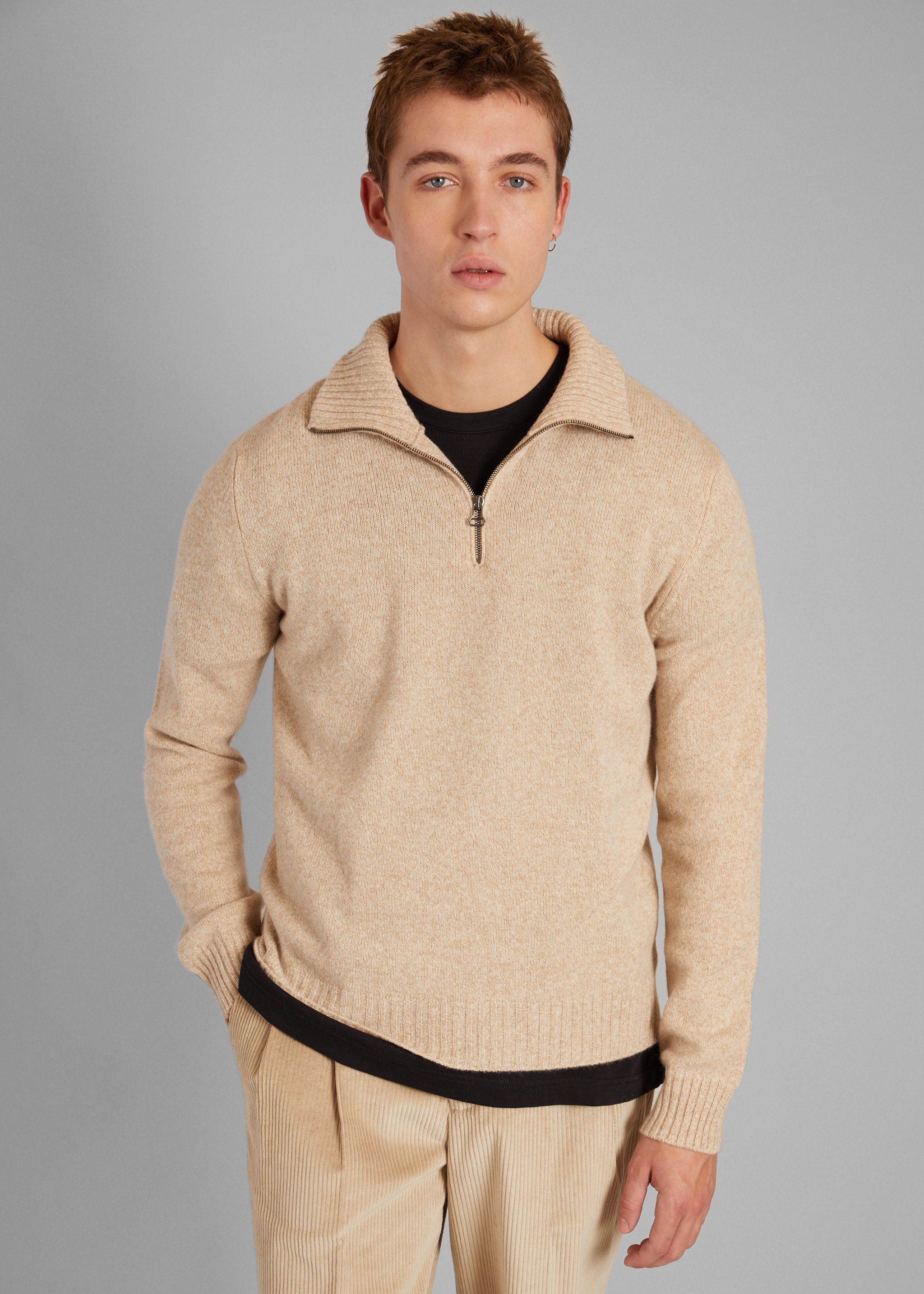 Recycled wool trucker neck sweater - L'Exception Paris
