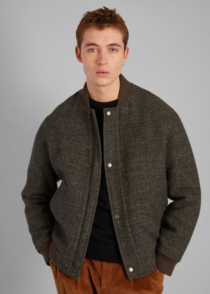 Virgin wool and linen bomber jacket - L'Exception Paris