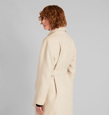 Gerader Mantel aus Schurwolle, hergestellt in Frankreich