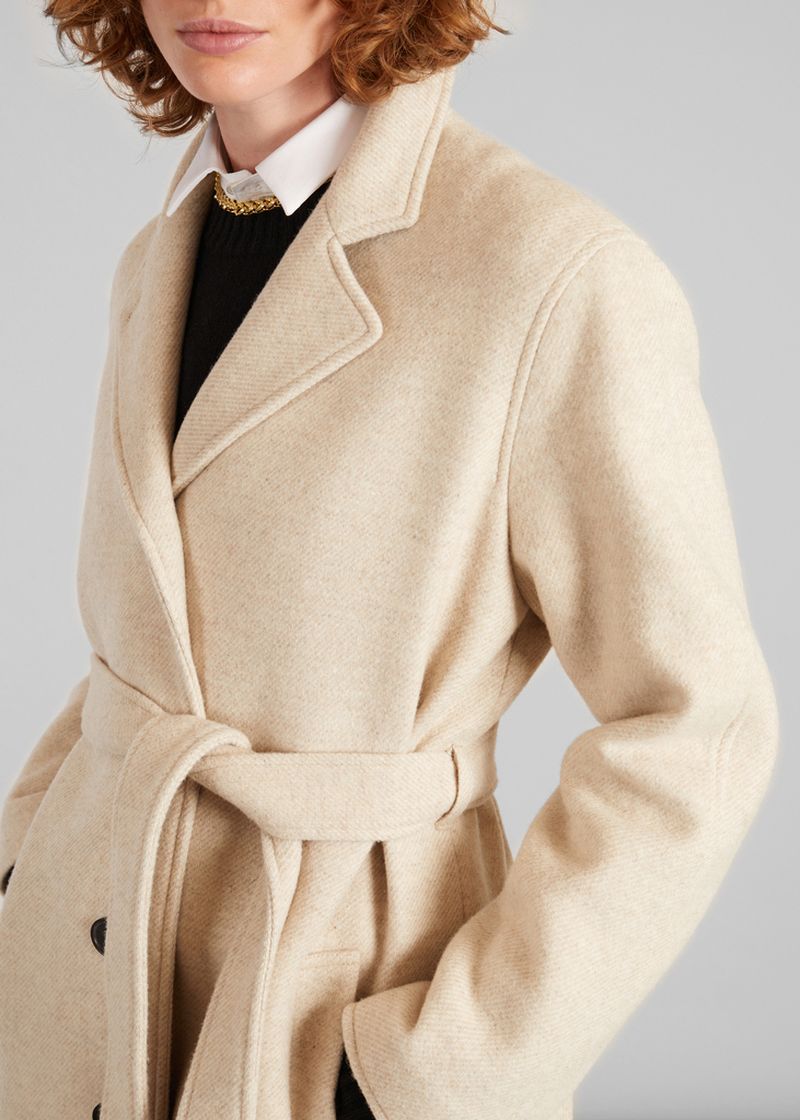 Gerader Mantel aus Schurwolle, hergestellt in Frankreich - L'Exception Paris