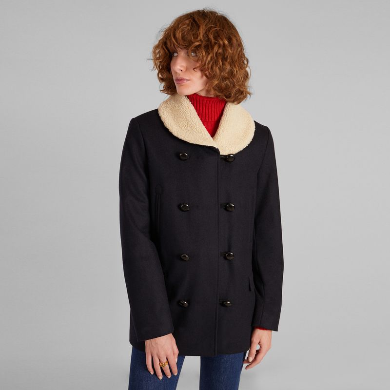 Canadian wool and sheepskin collar made in France - L'Exception Paris