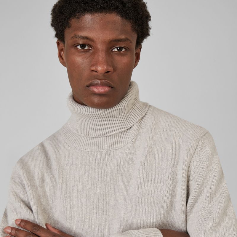 Turtleneck sweater in 12-gauge cashmere and merino wool - L'Exception Paris
