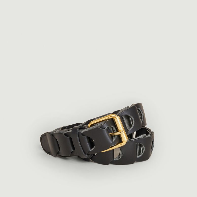 Braided belt made of recycled leather - L'Exception Paris