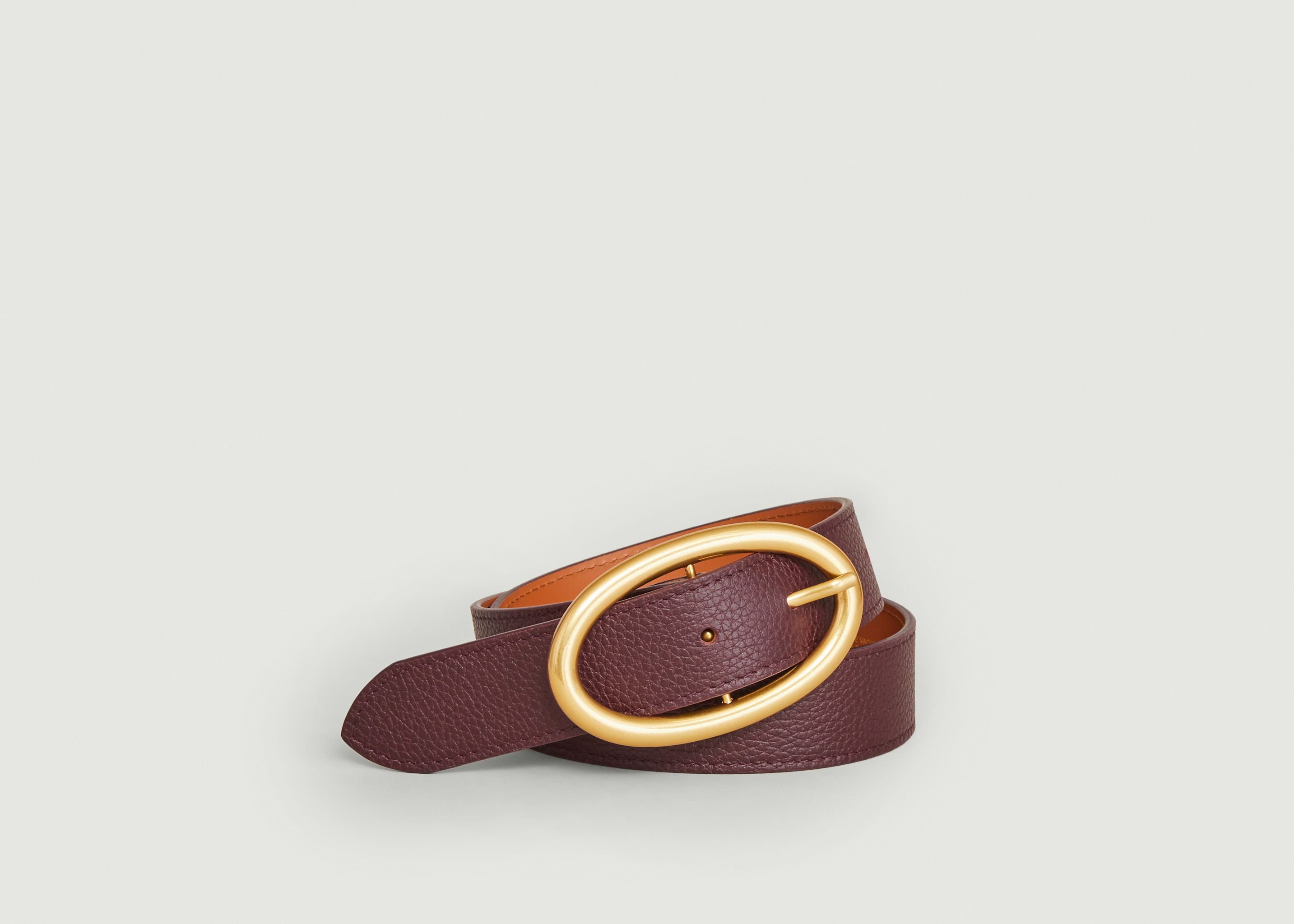Grained leather belt - L'Exception Paris