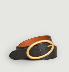 Grained leather belt L'Exception Paris