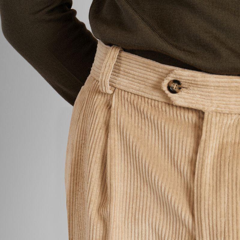 Pantalon à double plis en velours épais - L'Exception Paris