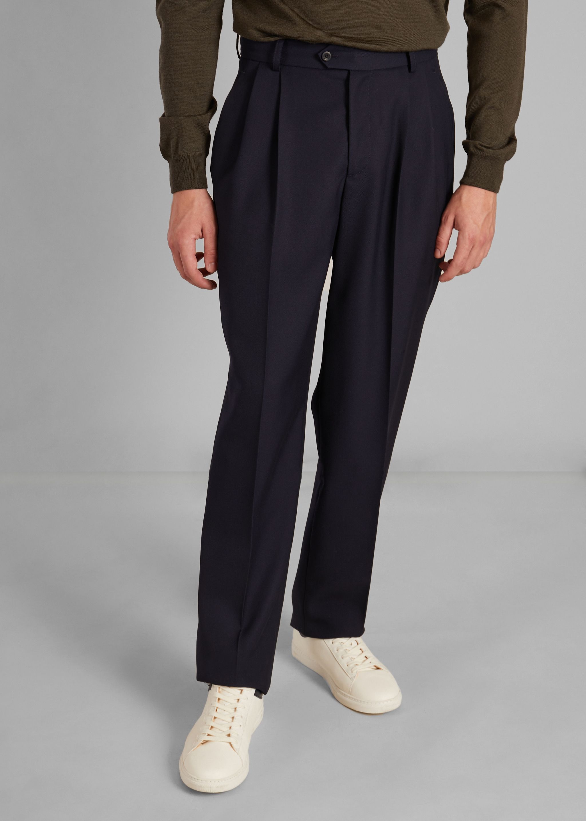 Pantalon à double plis en drap de laine - L'Exception Paris