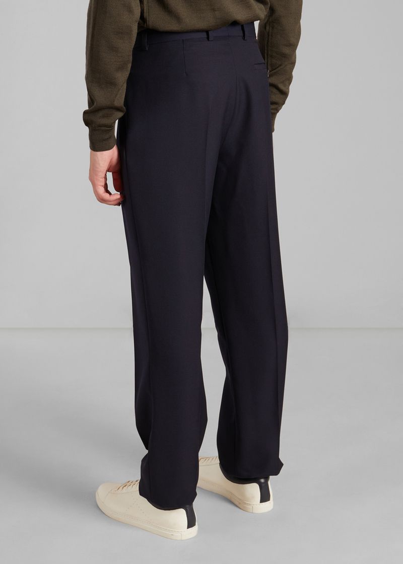 Pantalon à double plis en drap de laine - L'Exception Paris