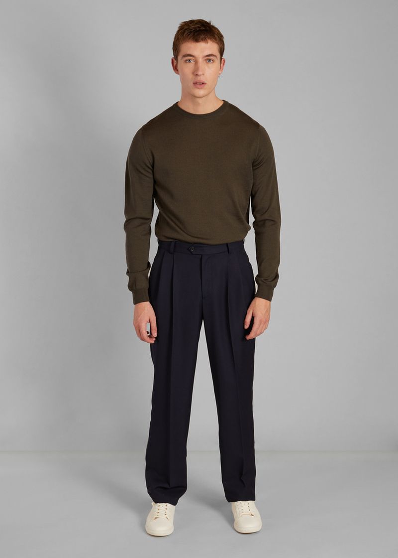 Double-pleated trousers in woolen cloth - L'Exception Paris