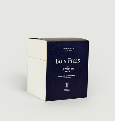 Bougie Bois Frais 220g 2 mèches de la collaboration MaisonMaison Paris x L'Exception Paris