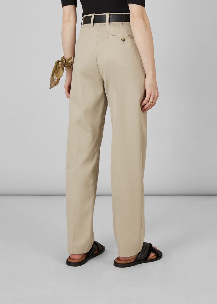 Pantalon à double plis en twill de coton - L'Exception Paris