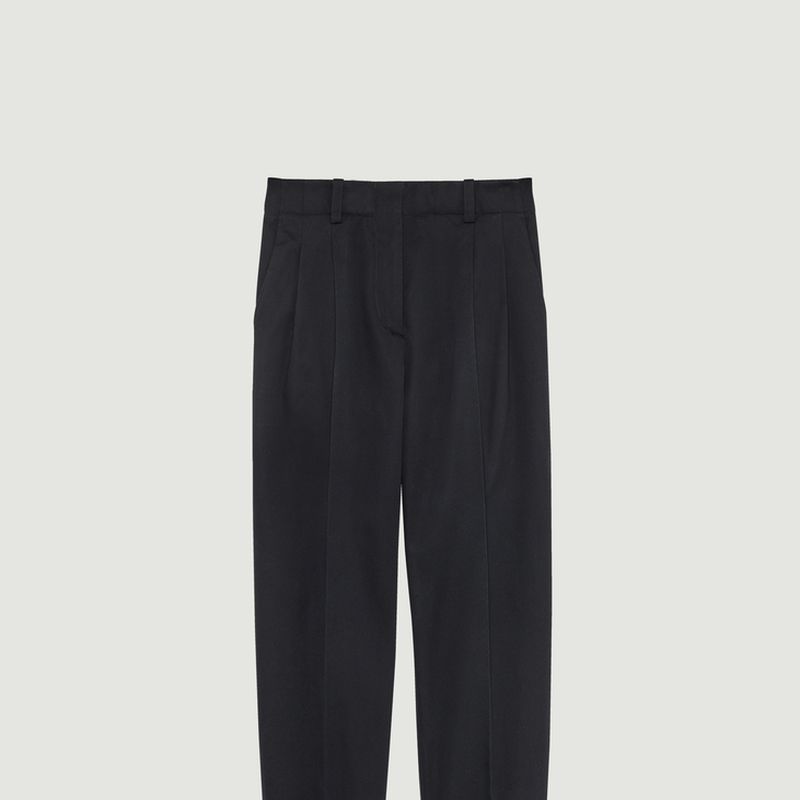 Pantalon double plis en twill de coton - L'Exception Paris