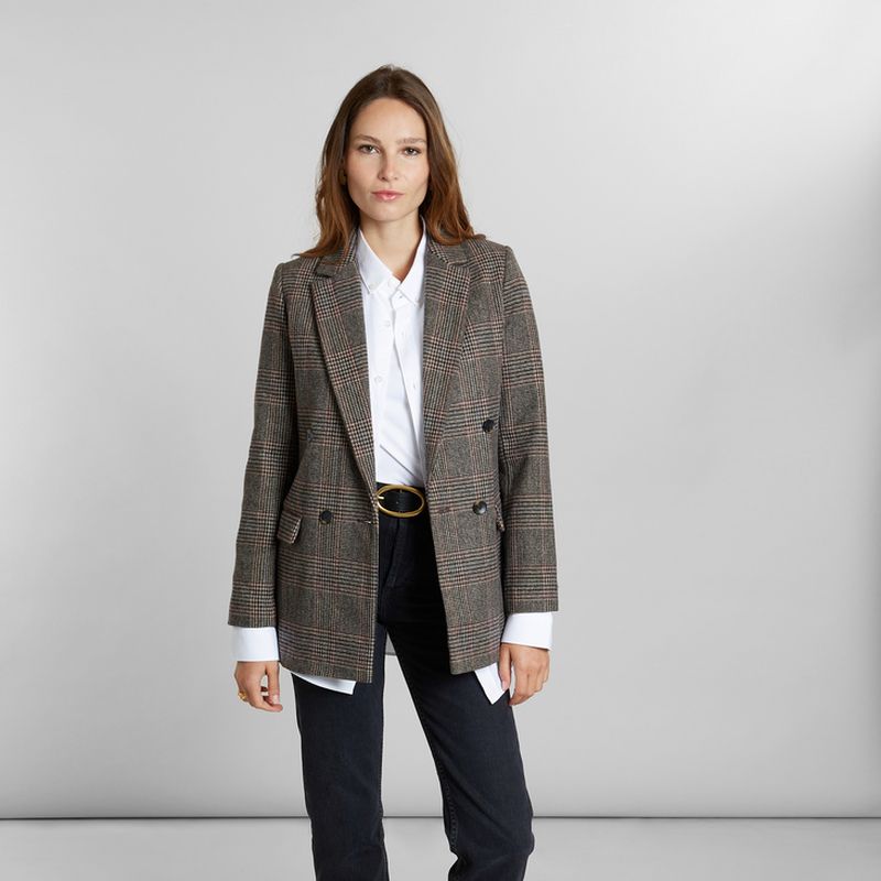 Checked blazer jacket made in France - L'Exception Paris