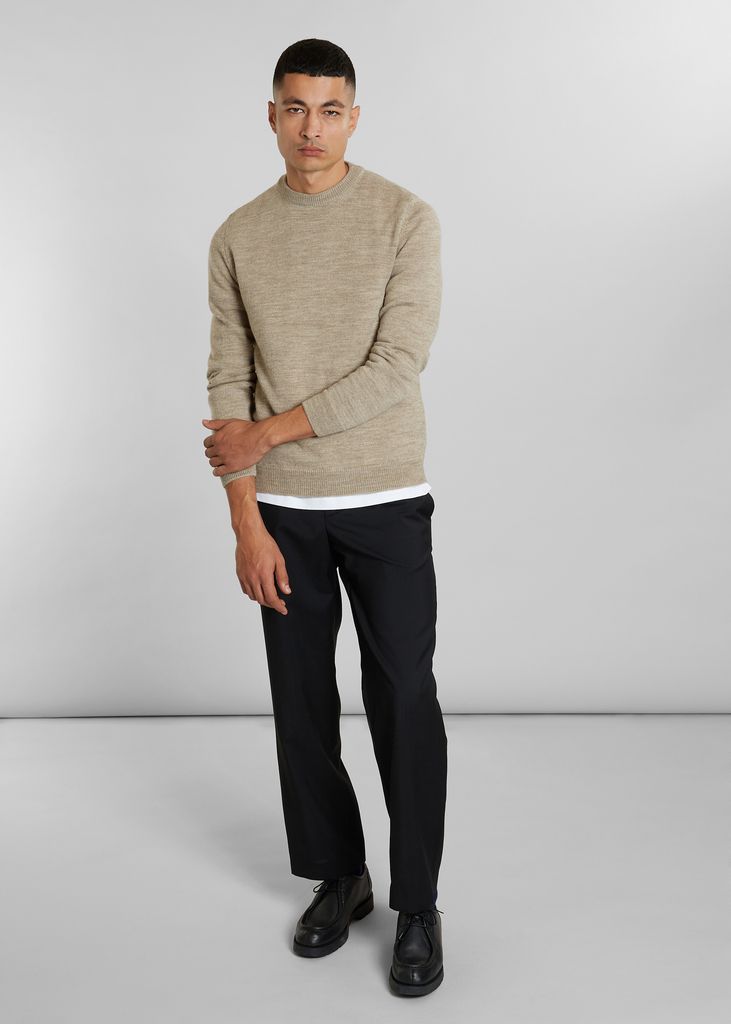 Pull col rond en laine Shetland - L'Exception Paris