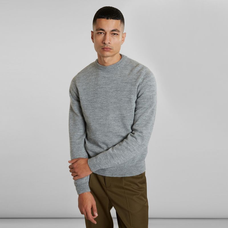 Pull col rond en laine Shetland - L'Exception Paris