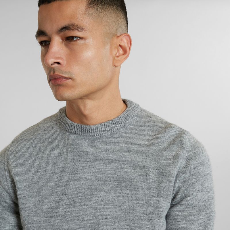 Pull col rond en laine Shetland - L'Exception Paris