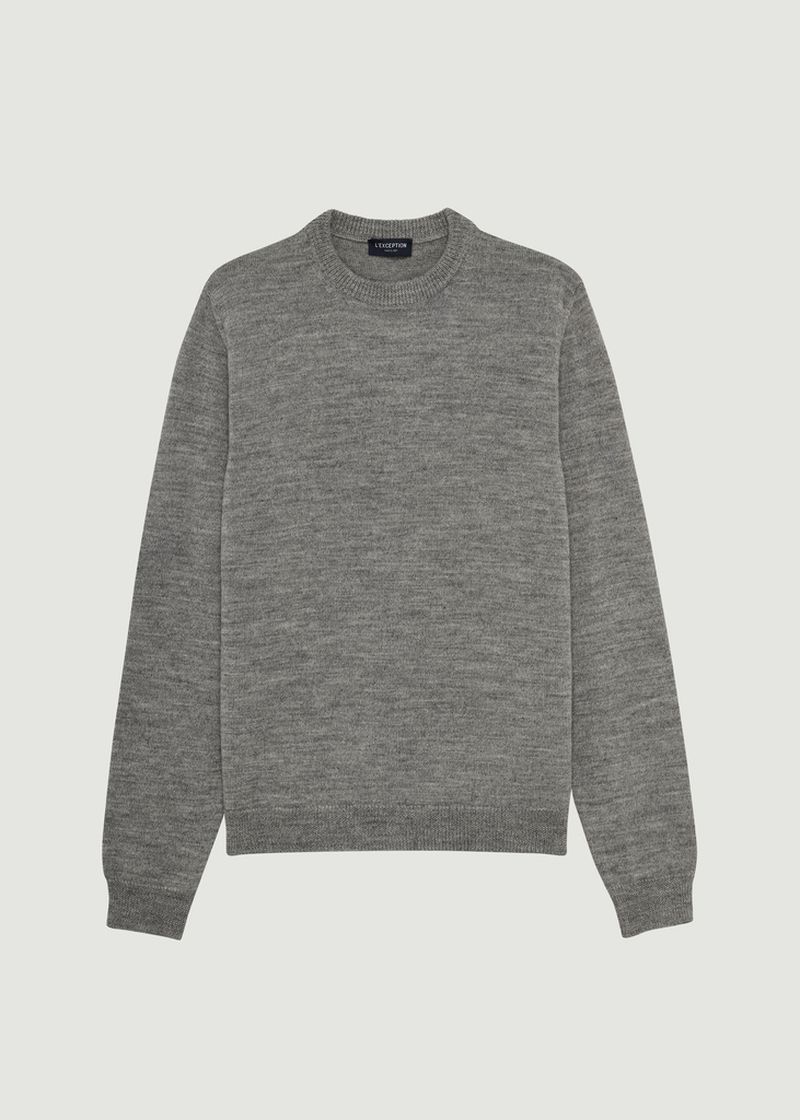 Pull col rond en laine Shetland - L'Exception Paris