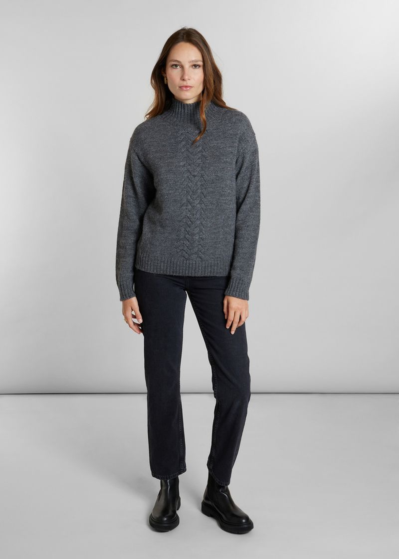 Thick twisted stand-up collar sweater - L'Exception Paris