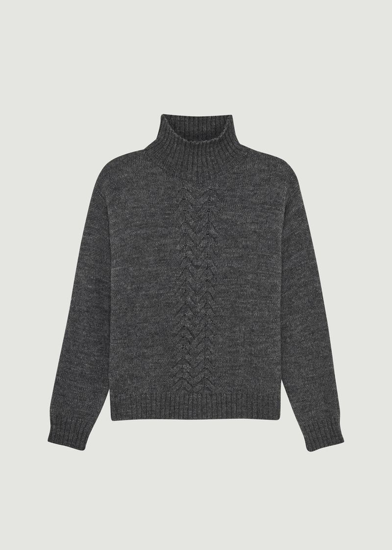 Thick twisted stand-up collar sweater - L'Exception Paris