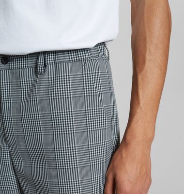 Pantalon taille élastique en laine mélangée