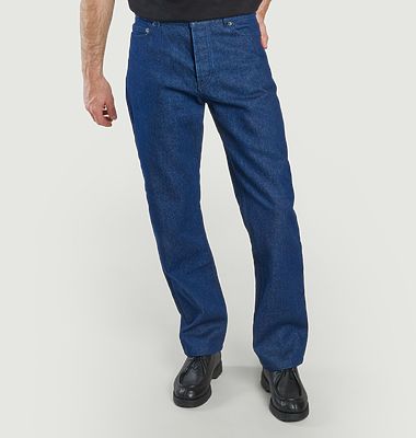 14 oz straight-leg jeans