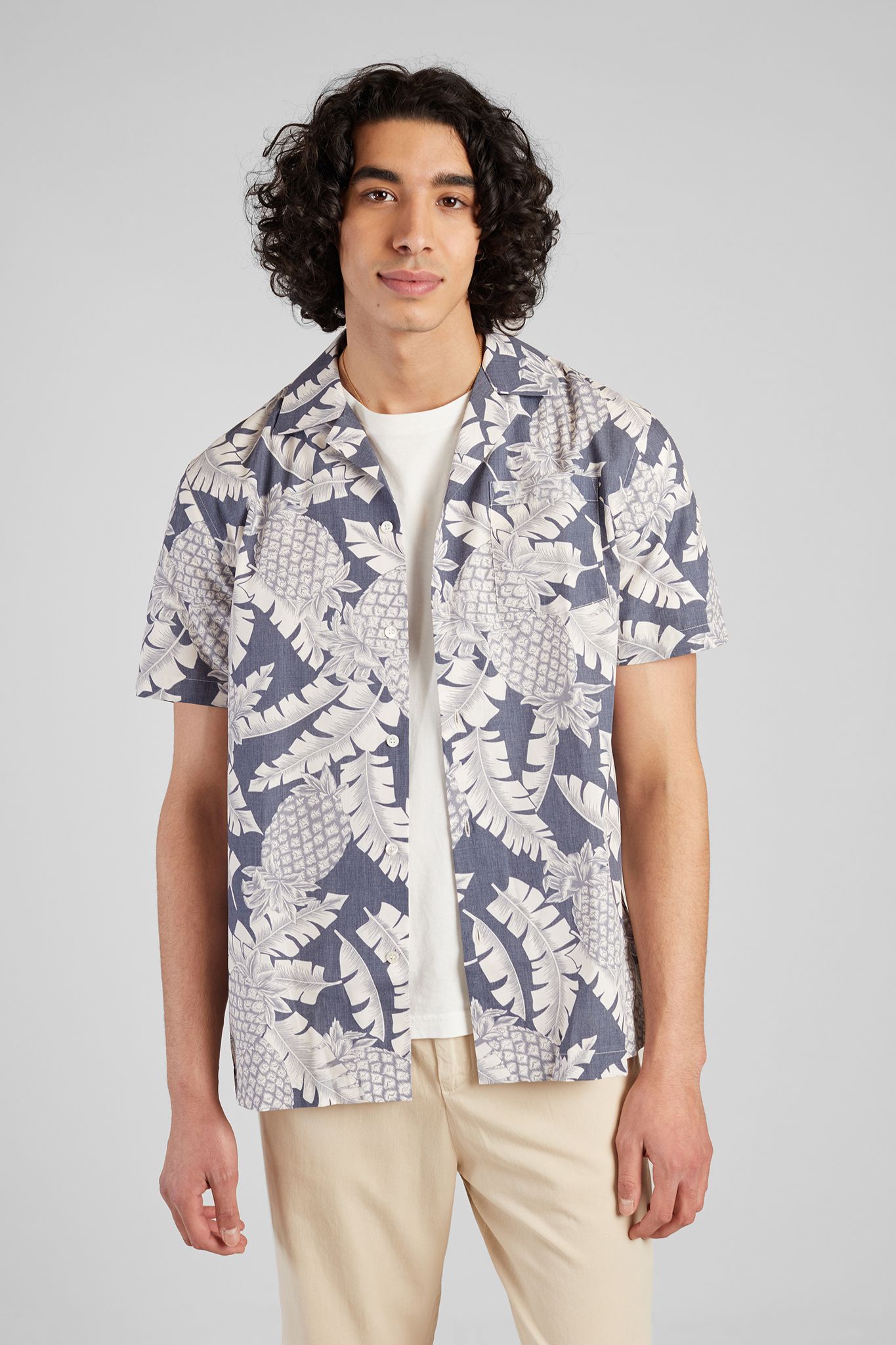 Printed Short Sleeve Shirt in Japanese cotton - L'Exception Paris