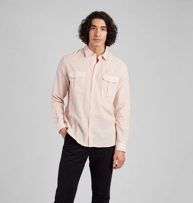 Voyage Striped Shirt in Japanese organic cotton