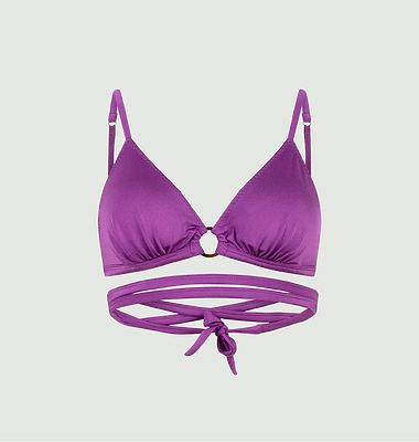 Carly purple padded bikini top