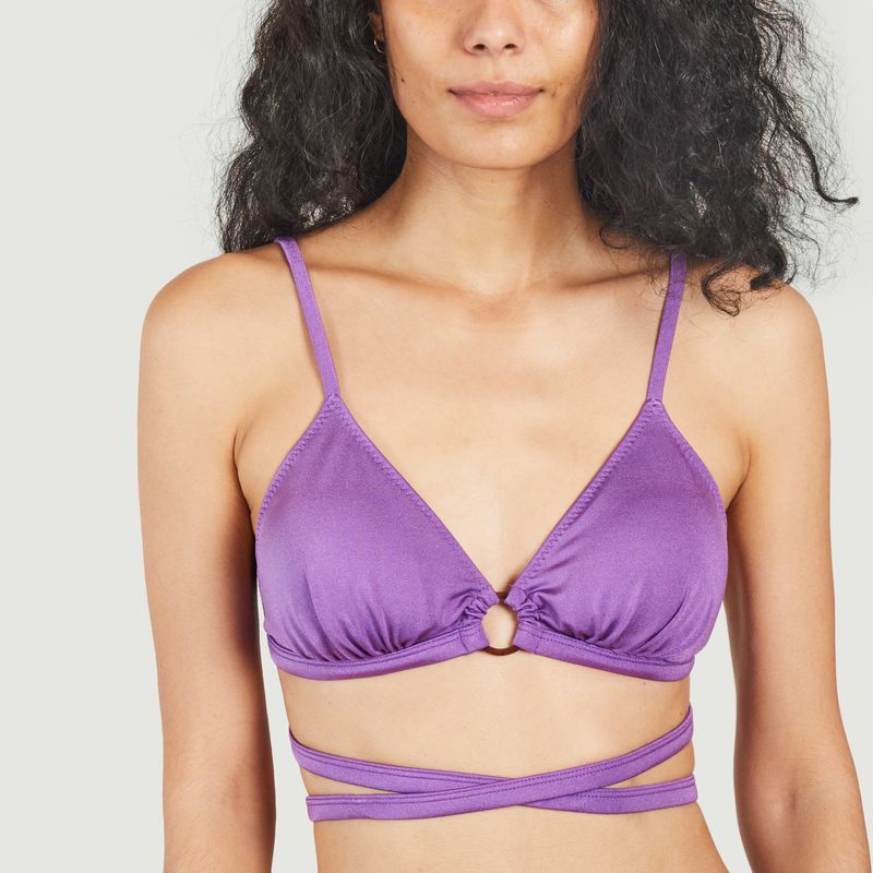 Carly purple padded bikini top - Love Stories
