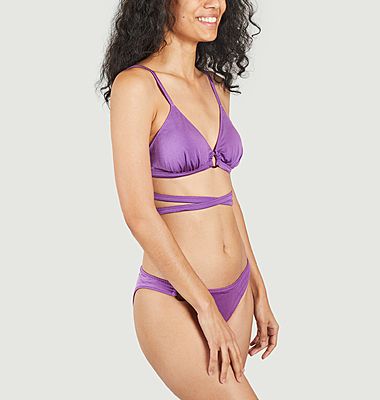 Carly purple padded bikini top