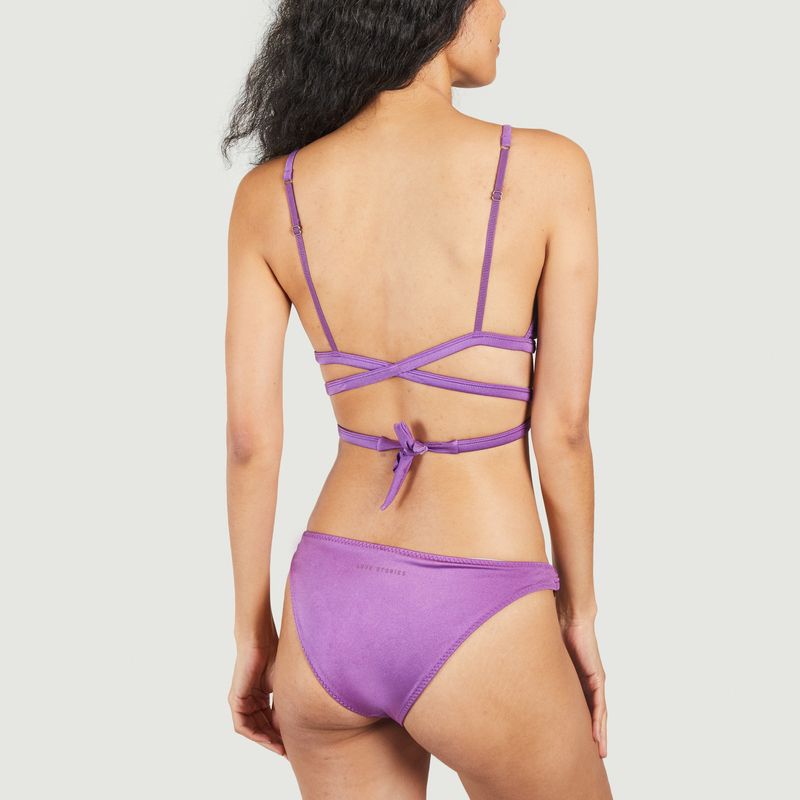 Carly purple padded bikini top - Love Stories