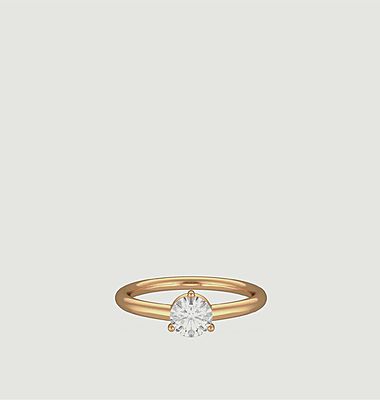 Les Absolu.e.s 0.25ct recycled yellow gold solitaire
