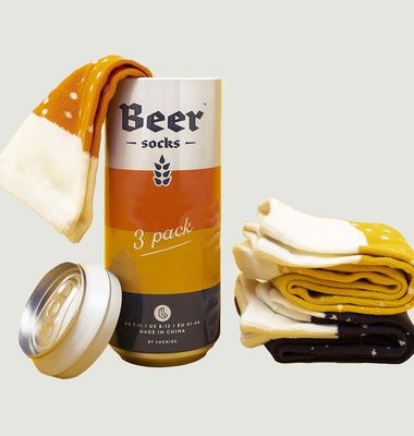 Lot De 3 Chaussettes Bières En Canette