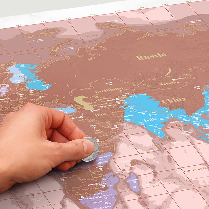 Scratch Map Rose Gold - Luckies
