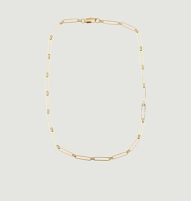 Angele gold plated brass long necklace