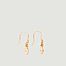Marquises gold plated brass sleepers earrings - Luj Paris