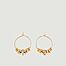 Stella gold plated brass hoop earrings - Luj Paris
