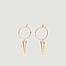 Emilie small hoop earrings with shiny peak - Luj Paris