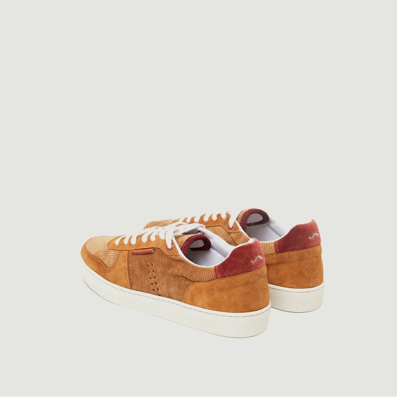 Arthur corduroy and suede leather low sneakers - M.Moustache