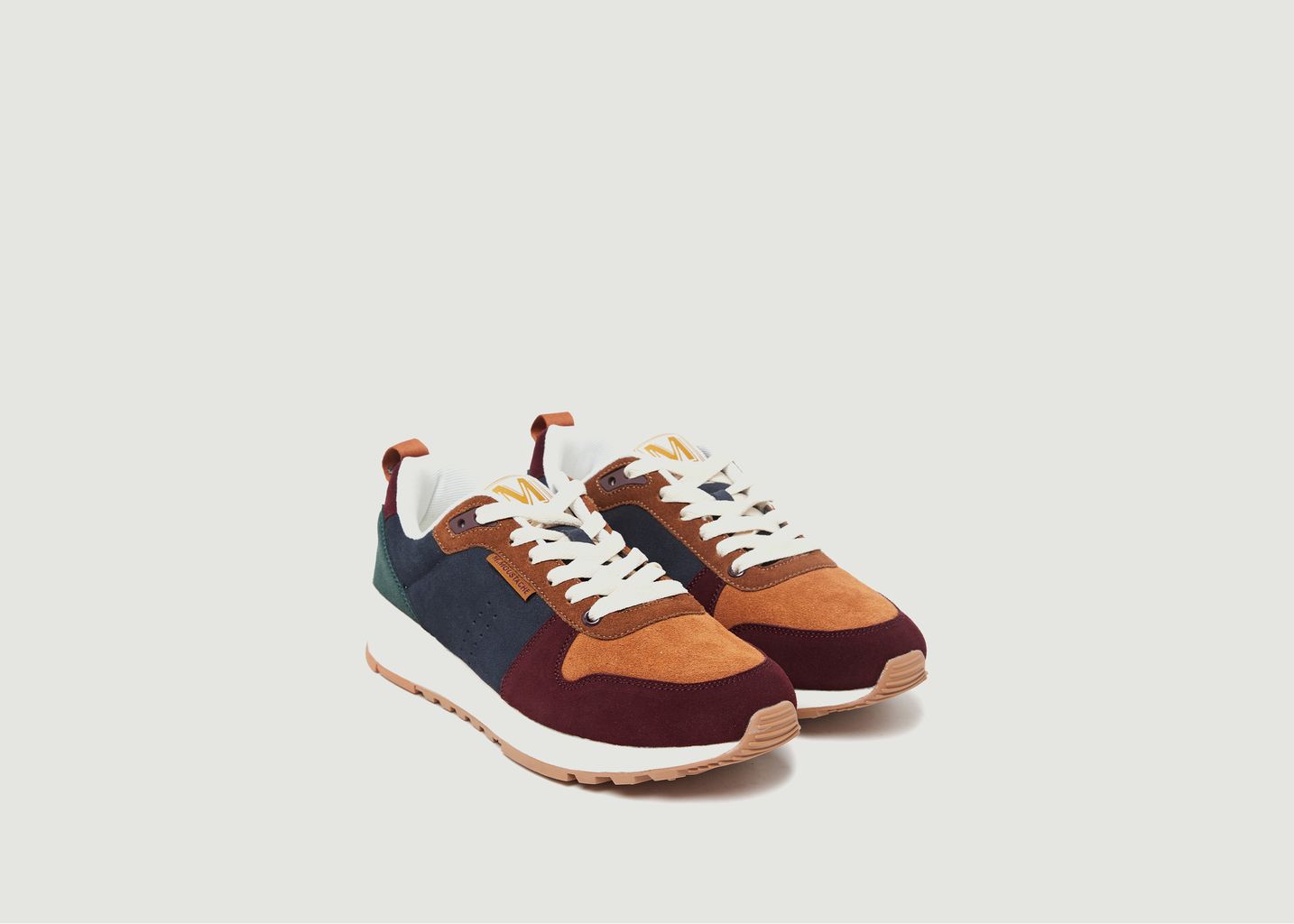 Sneakers basses de running en cuir suédé Daniel - M. Moustache