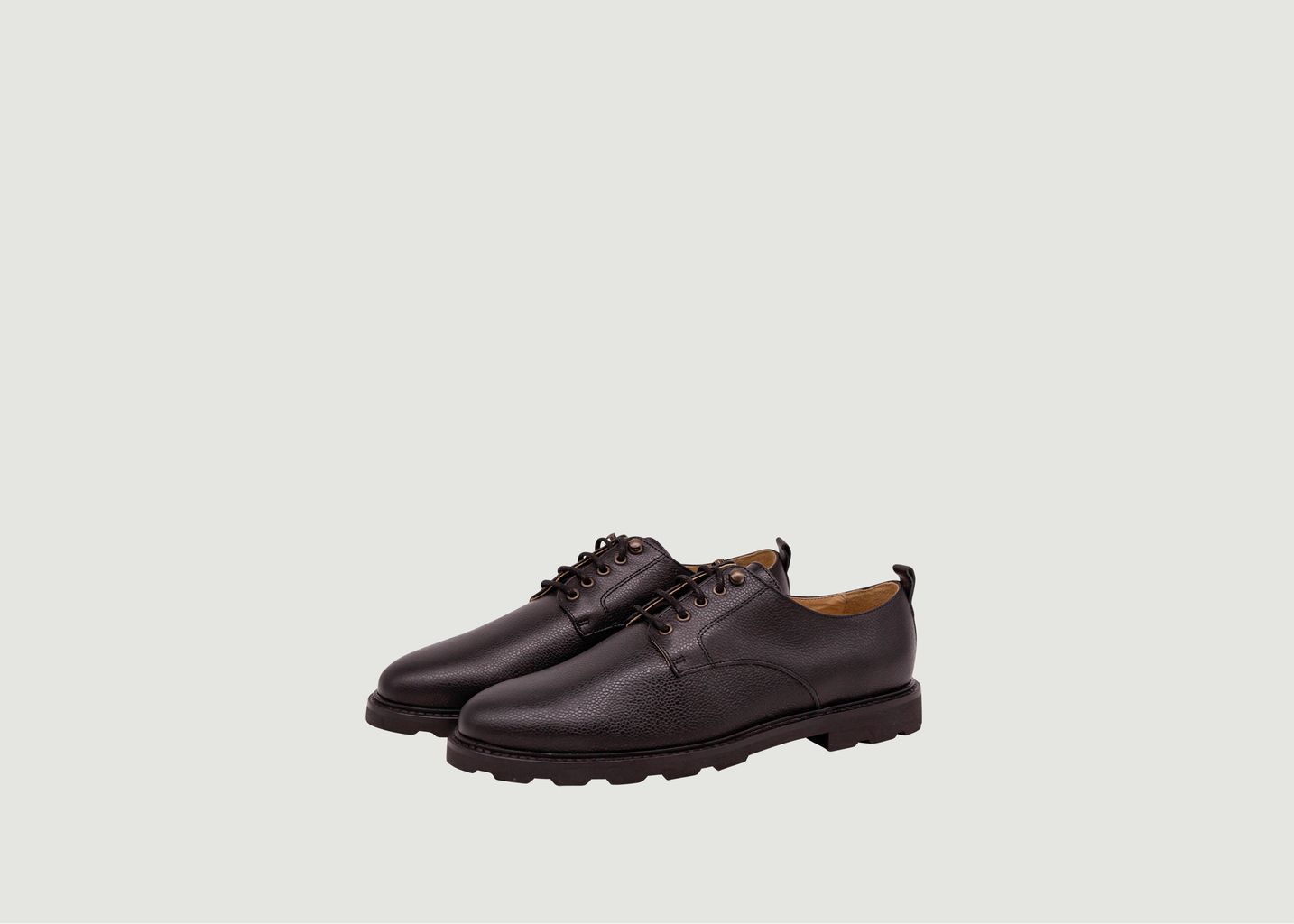 Derbies en cuir grainé Simon - M. Moustache