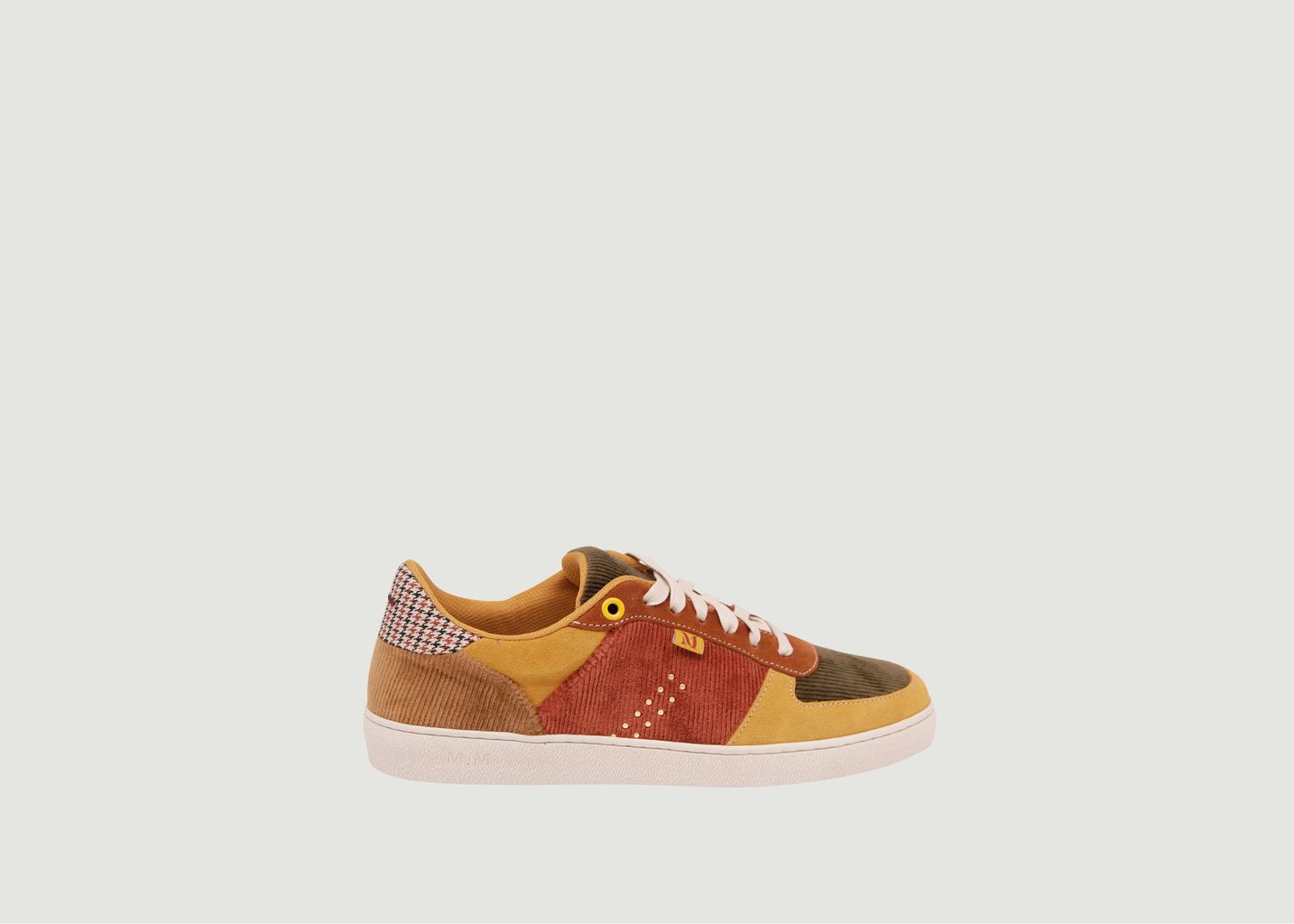 Marie corduroy and suede leather low sneakers - M.Moustache