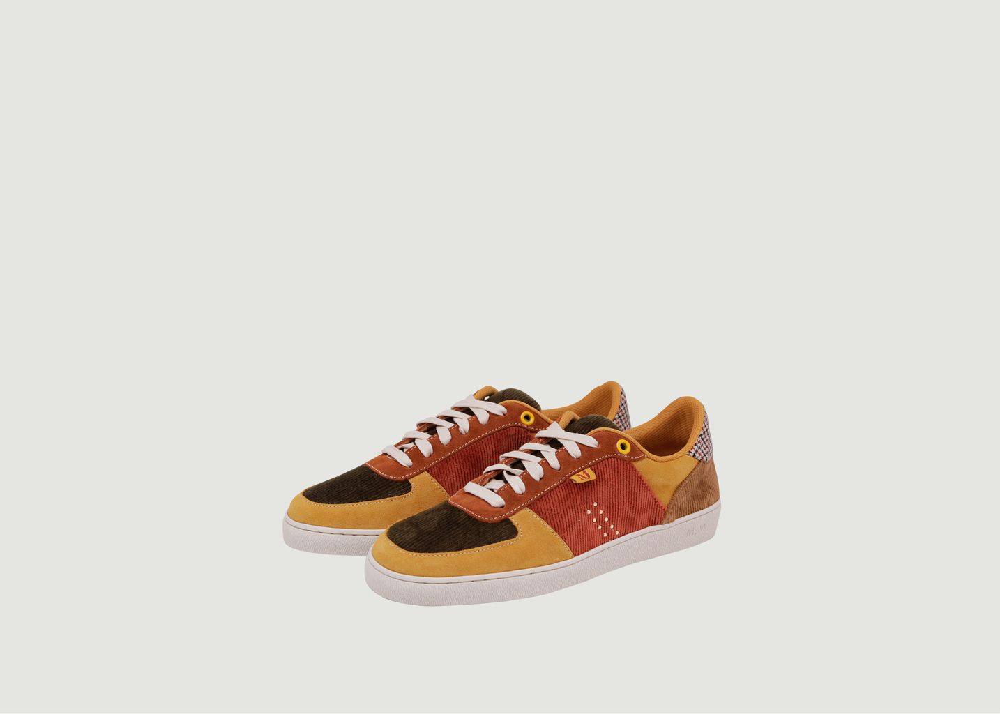 Marie corduroy and suede leather low sneakers - M.Moustache