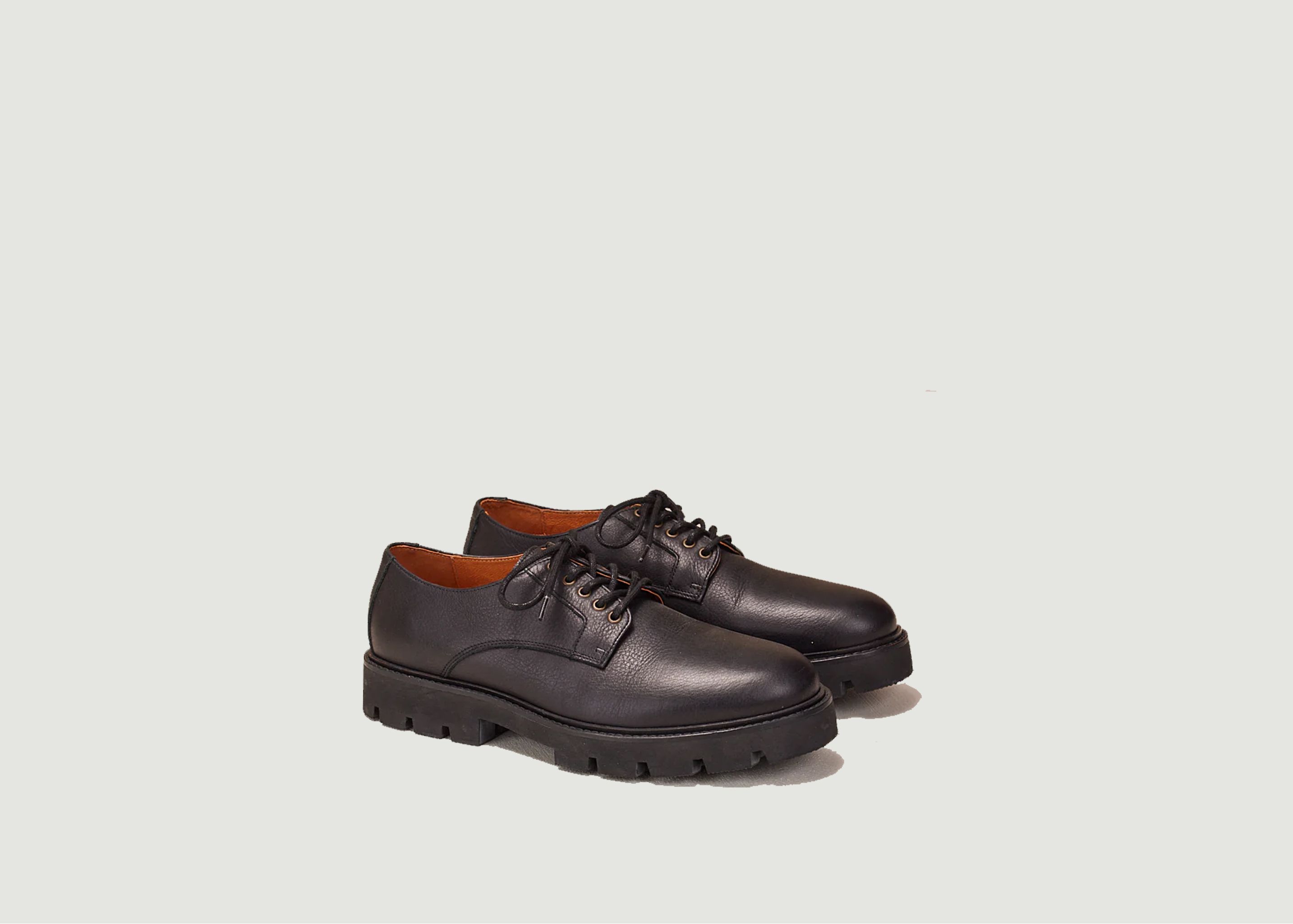 William Derbies in brushed grained leather - M.Moustache