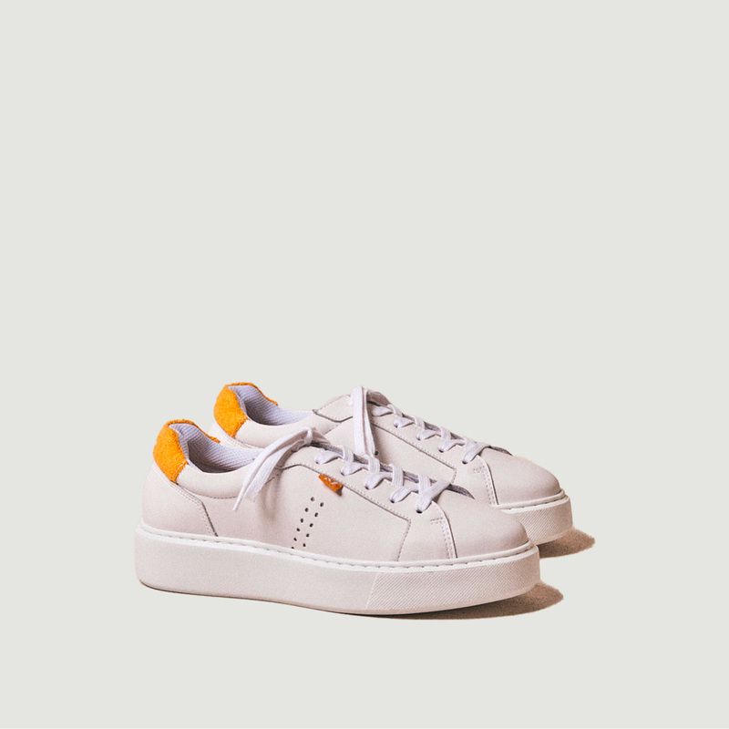 Apolline leather and sponge low top trainers - M.Moustache