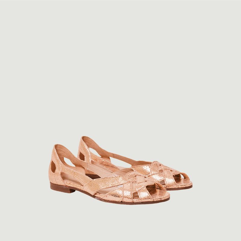 Clementine sandals in cracked leather - M.Moustache