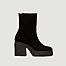 Claire platform boots in suede - Odaje ex M.Moustache