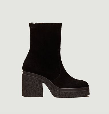 Claire platform boots in suede
