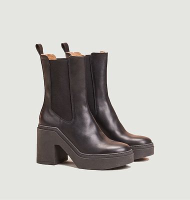 Sophie leather platform boots