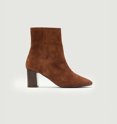 Brown heeled boots